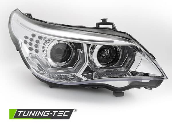 Predné svetlá ANGEL EYES LED 3D chróm vhodné pre BMW E60 E61 03-07 – Obrázok 2