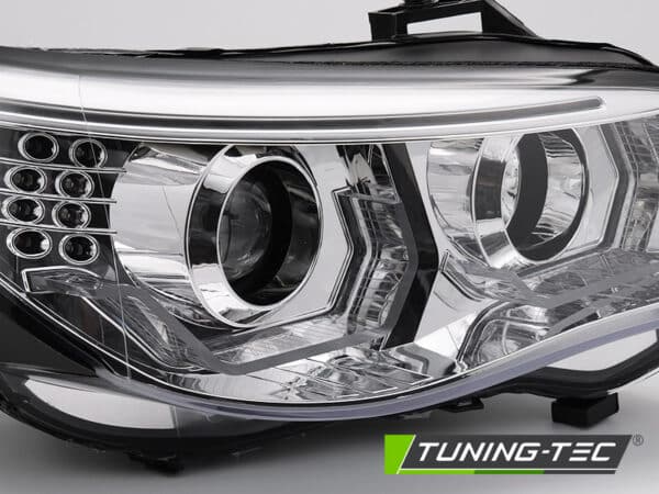 Predné svetlá ANGEL EYES LED 3D chróm vhodné pre BMW E60 E61 03-07 – Obrázok 3