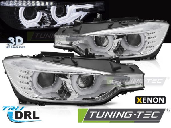 Predné svetlá BMW F30/F31 10.11 - 05.15 U-TYPE HID chróm