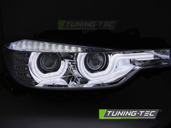 Predné svetlá BMW F30/F31 10.11 - 05.15 U-TYPE HID chróm – Obrázok 3