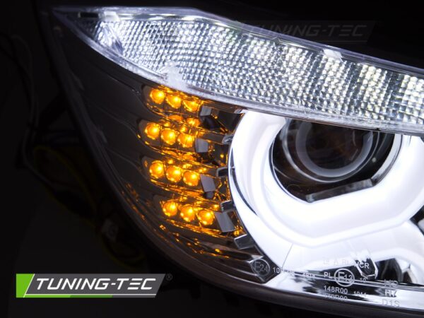 Predné svetlá BMW F30/F31 10.11 - 05.15 U-TYPE HID chróm – Obrázok 5