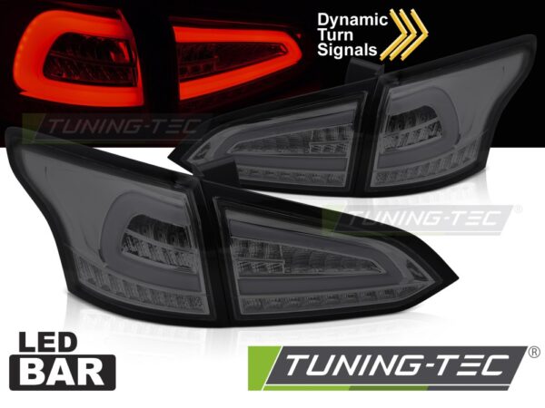 LED Zadné svetlá SMOKE SEQ pre FORD FOCUS MK 3 SW 11-18