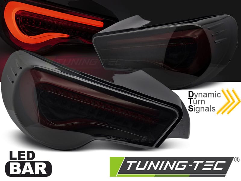 Zadné svetlá TOYOTA GT86 12-21 LED BAR čierne dymové SEQ