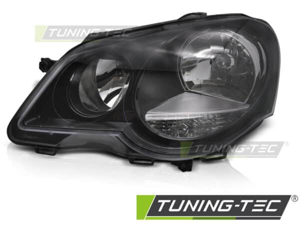 Svetlomet čierny Ľavá strana TYC pre VW POLO 9N3 05-09