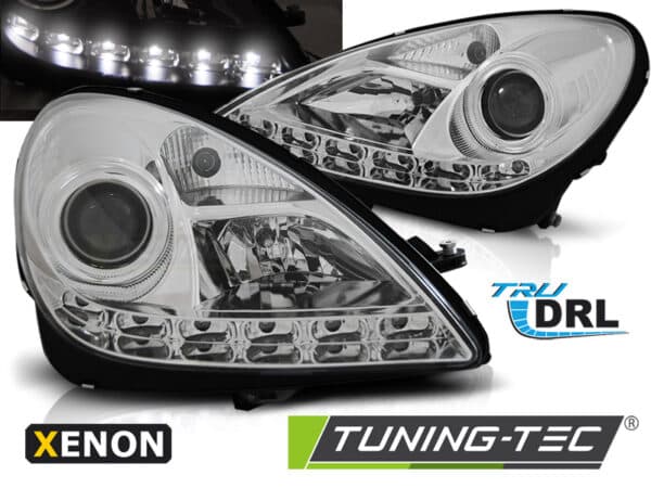 XENON Predné svetlá DRL chróm vhodné pre MERCEDES R171 SLK 04-11
