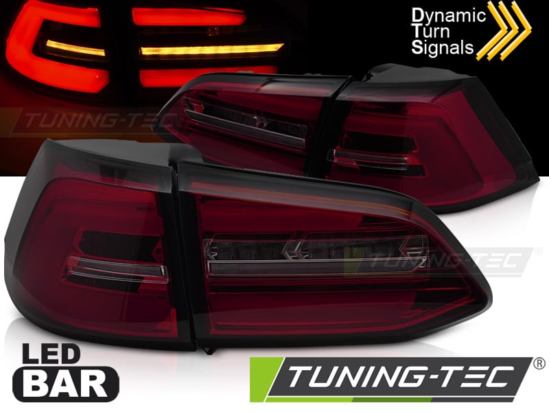 LED Zadné svetlá RED SMOKE SEQ pre VW GOLF 7 17-19 SW