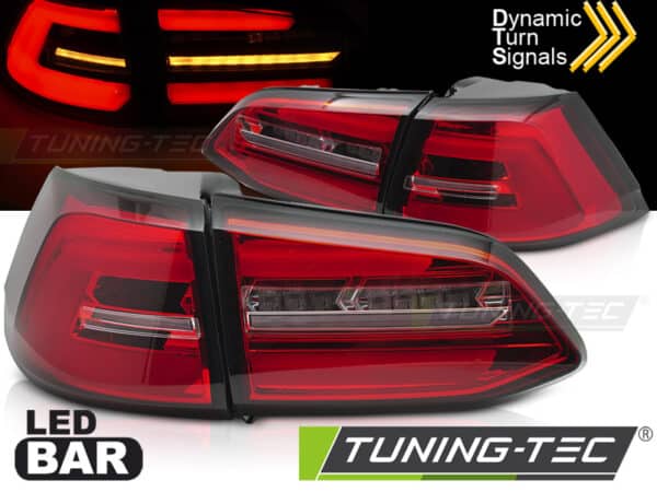 LED Zadné svetlá RED WHITE SEQ pre VW GOLF 7 17-19 SW