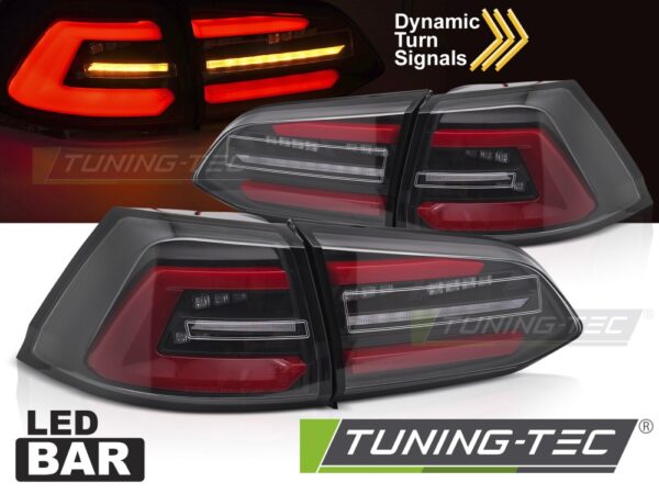 LED Zadné svetlá BLACK W/REDSEQ pre VW GOLF 7 17-19 SW