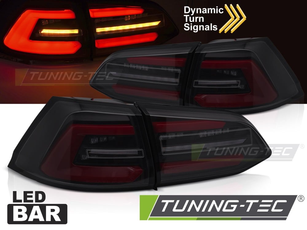 LED Zadné svetlá BLACK SMOKE W/REDSEQ pre VW GOLF 7 17-19 SW