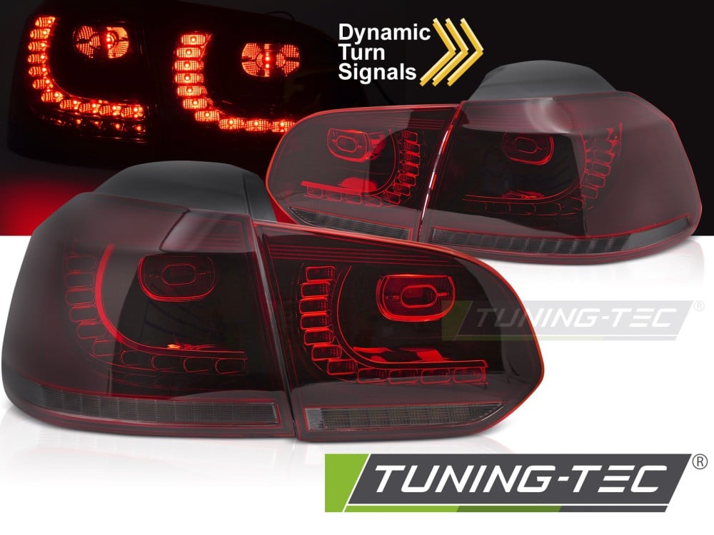 LED Zadné svetlá RED SMOKE SEQ pre VW GOLF 6 08-13