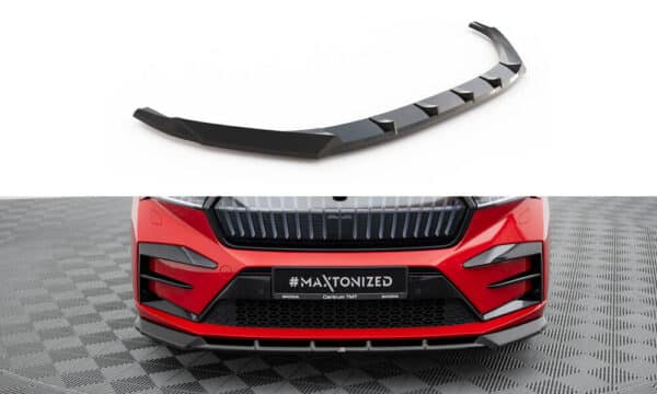 MAXTON DESIGN - Spoilerpod predný nárazník , SKODA ENYAQ COUPE IV, Čierny lesk