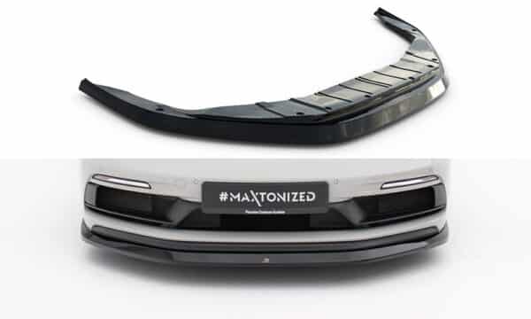 MAXTON DESIGN - Spoiler pod predný nárazník, PORSCHE 718 CAYMAN GTS 982C, Čierny lesk