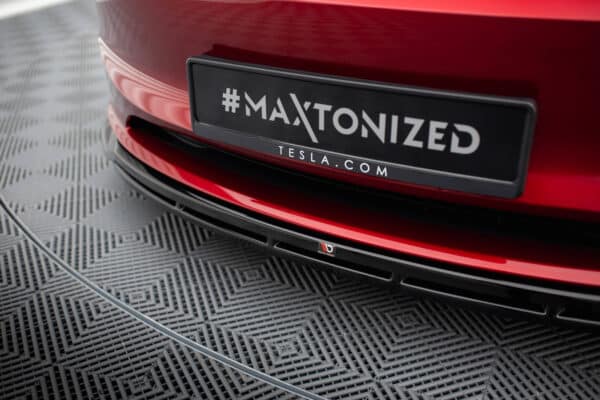 MAXTON DESIGN - Spoiler pod predný nárazník v.1, TESLA MODEL 3 PROJECT HIGHLAND(FACELIFT), Čierny lesk – Obrázok 2