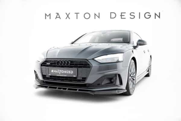 MAXTON DESIGN - Spoiler pod predný nárazník V.2, AUDI A5 F5 FACELIFT, Čierny lesk – Obrázok 2
