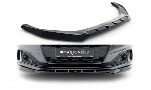 MAXTON DESIGN - Spoiler pod predný nárazník V.2, AUDI A5 F5 FACELIFT, Čierny lesk