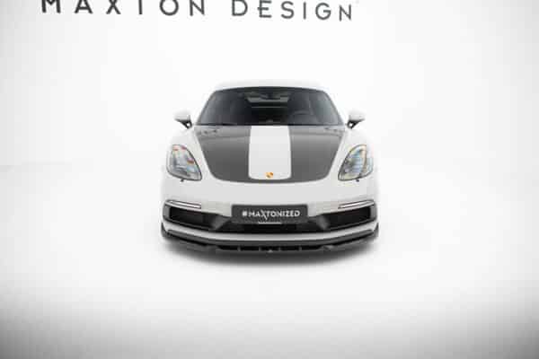 MAXTON DESIGN - Spoiler pod predný nárazník V.2, PORSCHE 718 CAYMAN GTS 982C, Čierny lesk – Obrázok 2