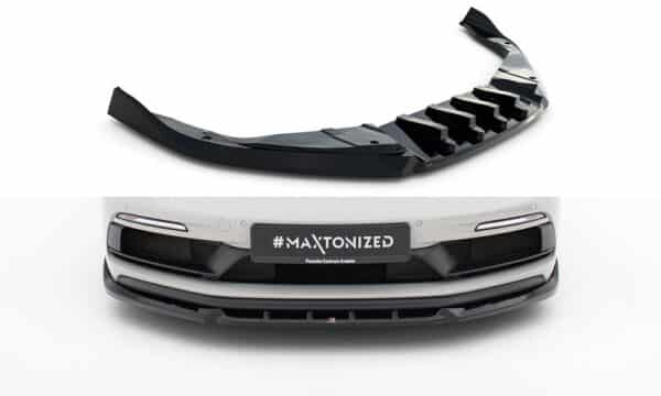 MAXTON DESIGN - Spoiler pod predný nárazník V.2, PORSCHE 718 CAYMAN GTS 982C, Čierny lesk