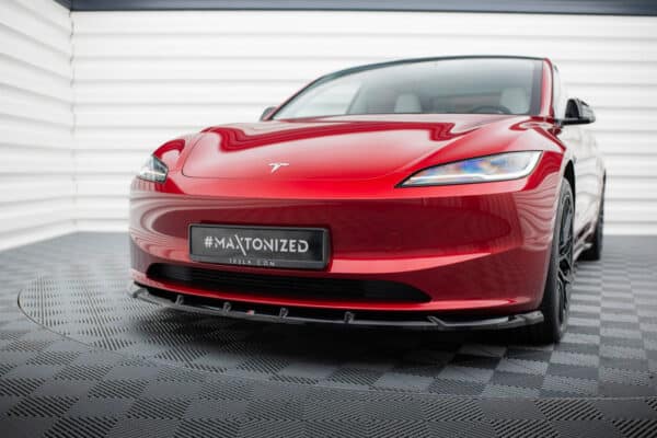 MAXTON DESIGN - Spoiler pod predný nárazník V.2, TESLA MODEL 3 PROJECT HIGHLAND(FACELIFT), Čierny lesk – Obrázok 2