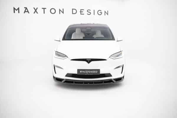 MAXTON DESIGN - Spoiler pod predný nárazník V.3, TESLA MODEL X MK1 FACELIFT, Čierny lesk – Obrázok 3