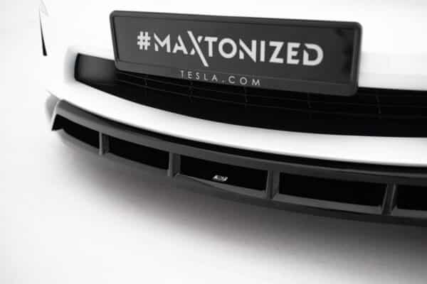 MAXTON DESIGN - Spoiler pod predný nárazník V.3, TESLA MODEL X MK1 FACELIFT, Čierny lesk – Obrázok 5