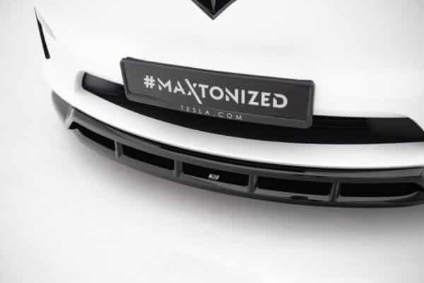 MAXTON DESIGN - Spoiler pod predný nárazník V.3, TESLA MODEL X MK1 FACELIFT, Čierny lesk – Obrázok 2