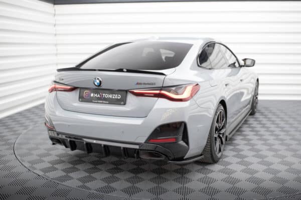 MAXTON DESIGN - Bočné spojlere zadného nárazníka V.3, vhodné pre BMW M440I GRAN COUPE G26, Čierny lesk – Obrázok 2