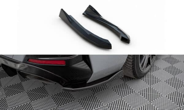 MAXTON DESIGN - Bočné spojlere zadného nárazníka V.4, vhodné pre BMW M440I GRAN COUPE G26, Čierny lesk