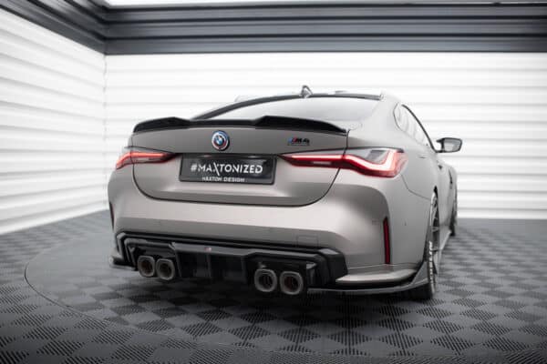 MAXTON DESIGN - Bočné spojlere zadného nárazníka V.5, vhodné pre BMW M4 G82, Čierny lesk – Obrázok 3
