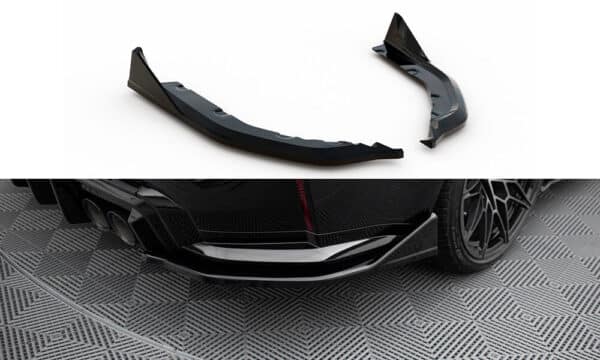 MAXTON DESIGN - Bočné spojlere zadného nárazníka V.6 CSL LOOK, vhodné pre BMW M3 G80, Čierny lesk