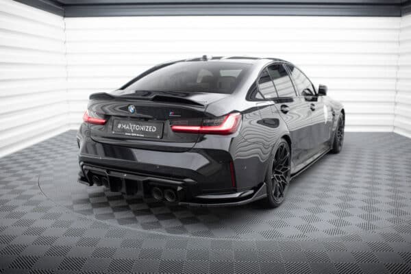 MAXTON DESIGN - Bočné spojlere zadného nárazníka V.6 CSL LOOK, vhodné pre BMW M3 G80, Čierny lesk – Obrázok 2