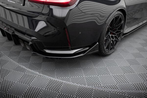MAXTON DESIGN - Bočné spojlere zadného nárazníka V.6 CSL LOOK, vhodné pre BMW M3 G80, Čierny lesk – Obrázok 3