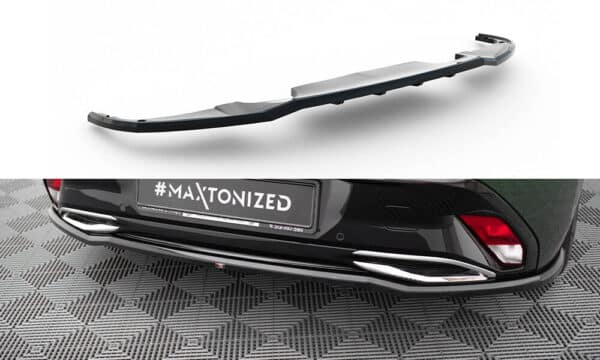 MAXTON DESIGN - Spoiler pod zadný nárazník, PEUGEOT 308 HATCHBACK MK3, Čierny lesk