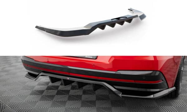 MAXTON DESIGN - Spoiler pod zadný nárazník nárazník , SKODA ENYAQ COUPE IV, Čierny lesk