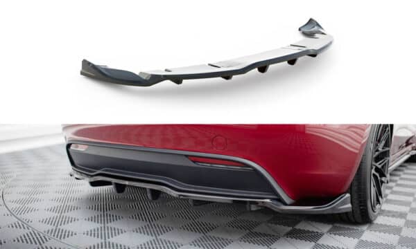 MAXTON DESIGN - Spoiler pod zadný nárazník, TESLA MODEL 3 PROJECT HIGHLAND(FACELIFT), Čierny lesk