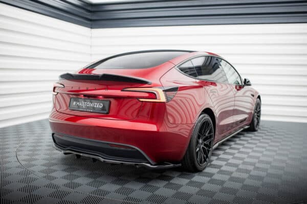 MAXTON DESIGN - Spoiler pod zadný nárazník V.2, TESLA MODEL 3 PROJECT HIGHLAND(FACELIFT), Čierny lesk – Obrázok 5