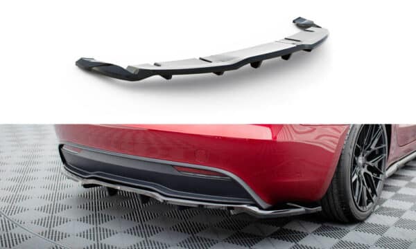 MAXTON DESIGN - Spoiler pod zadný nárazník V.2, TESLA MODEL 3 PROJECT HIGHLAND(FACELIFT), Čierny lesk