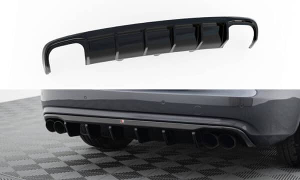 MAXTON DESIGN - Difúzor zadného nárazníka ,A4 B8 Facelift, Čierny lesk