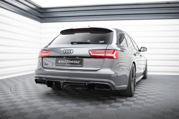 MAXTON DESIGN - Difúzor zadného nárazníka V.2 , AUDI A6 / A6 C7 S-LINE/ S6 C7 FACELIFT, Čierny lesk – Obrázok 2