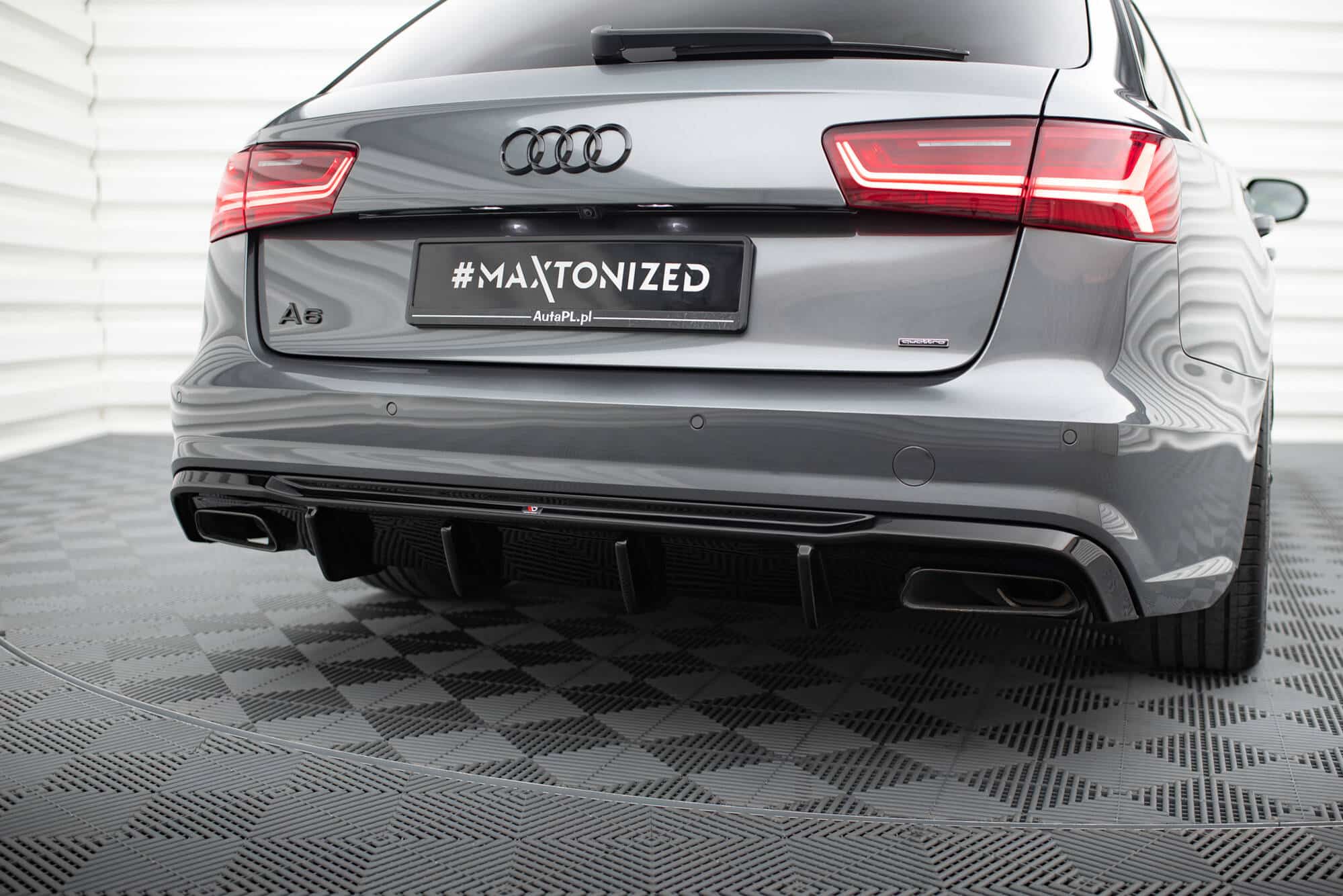 MAXTON DESIGN - Difúzor zadného nárazníka V.2 , AUDI A6 / A6 C7 S-LINE/ S6 C7 FACELIFT, Čierny lesk – Obrázok 9