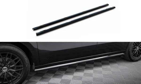 MAXTON DESIGN - Lišty pod bočné prahy, MERCEDES-BENZ T W420, Čierny lesk