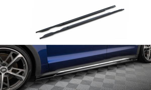 MAXTON DESIGN - Lišty pod bočné prahy,  PORSCHE TAYCAN CROSS TURISMO 4S, Čierny lesk