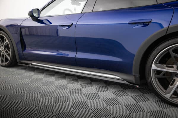MAXTON DESIGN - Lišty pod bočné prahy,  PORSCHE TAYCAN CROSS TURISMO 4S, Čierny lesk – Obrázok 4