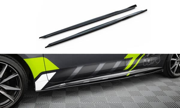 MAXTON DESIGN - Lišty pod bočné prahy, TOYOTA COROLLA GR SPORT TOURING SPORTS XII, Čierny lesk