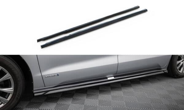 MAXTON DESIGN - Lišty pod bočné prahy, TOYOTA SIENNA MK4, Čierny lesk