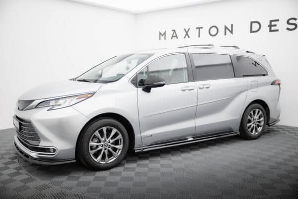 MAXTON DESIGN - Lišty pod bočné prahy, TOYOTA SIENNA MK4, Čierny lesk – Obrázok 2