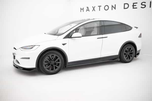 MAXTON DESIGN - Lišty pod bočné prahy V.2 , TESLA MODEL X MK1 FACELIFT, Čierny lesk – Obrázok 2