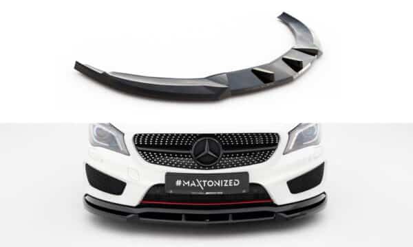 MAXTON DESIGN - Spoiler pod predný nárazník Mercedes-Benz CLA AMG-Line C117, Čierny lesk