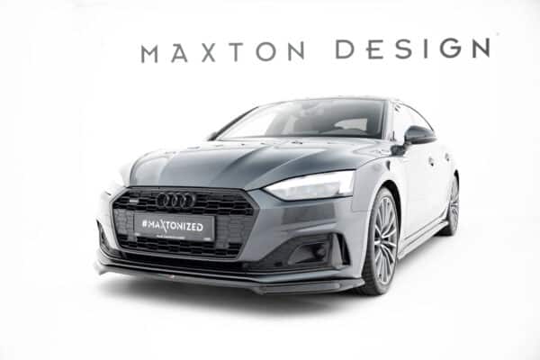 MAXTON DESIGN - Spoiler pod predný nárazník V.1 Audi A5  F5 Facelift, Čierny lesk – Obrázok 2