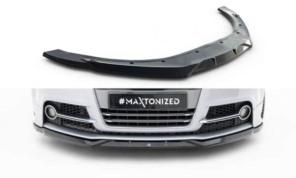 MAXTON DESIGN - Spoiler pod predný nárazník V.2 Audi TT S / TT S-Line 8J Facelift, Čierny lesk