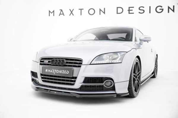 MAXTON DESIGN - Spoiler pod predný nárazník V.2 Audi TT S / TT S-Line 8J Facelift, Čierny lesk – Obrázok 4